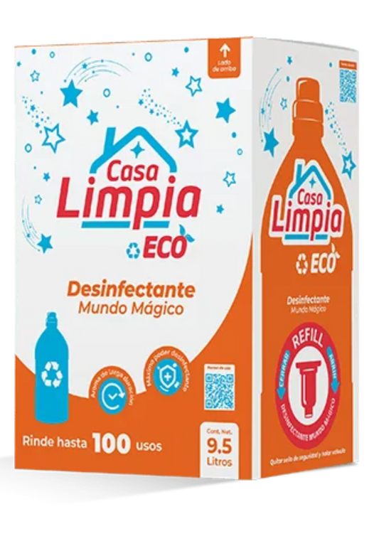 CASA LIMPIA DESINFECTANTE MUNDO MAGICO ECO BAGINBOX 9.5L