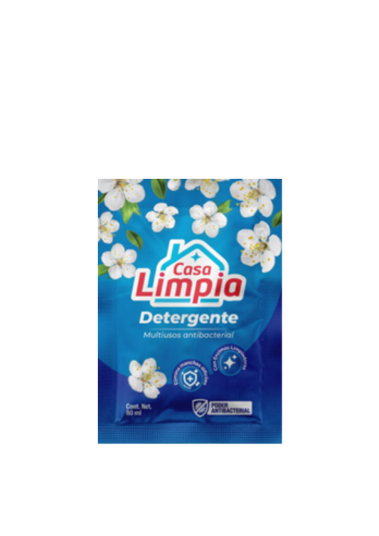 CASA LIMPIA DETERGENTE MULTIUSOS ANTIBACTERIAL 80ML PAQUETE DE 4 UNIDADES