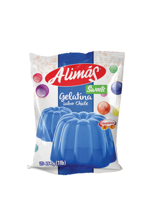 ALIMÁS GELATINA EN BOLSA SABOR CHICLE BOLSA 454G