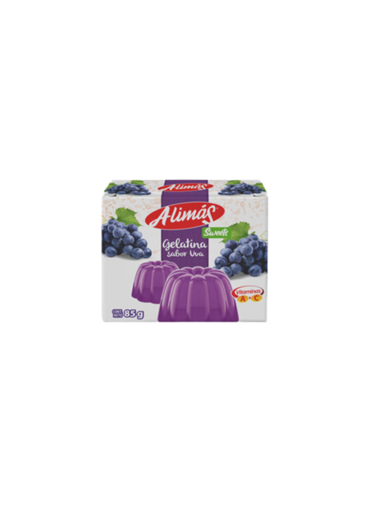 ALIMÁS GELATINA EN CAJA SABOR UVA 85G