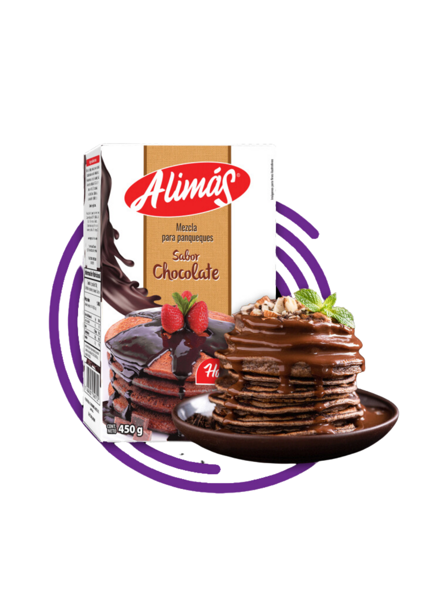 ALIMÁS HARINA PANQUEQUE CHOCOLATE 450G