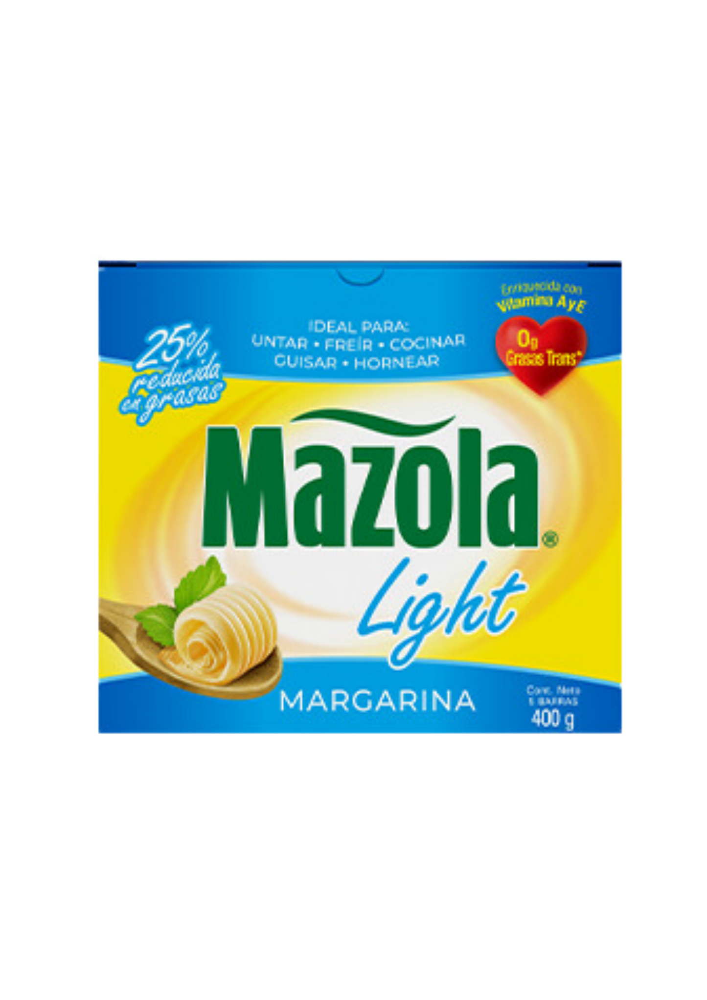 MAZOLA MARGARINA LIGHT BARRA 400G