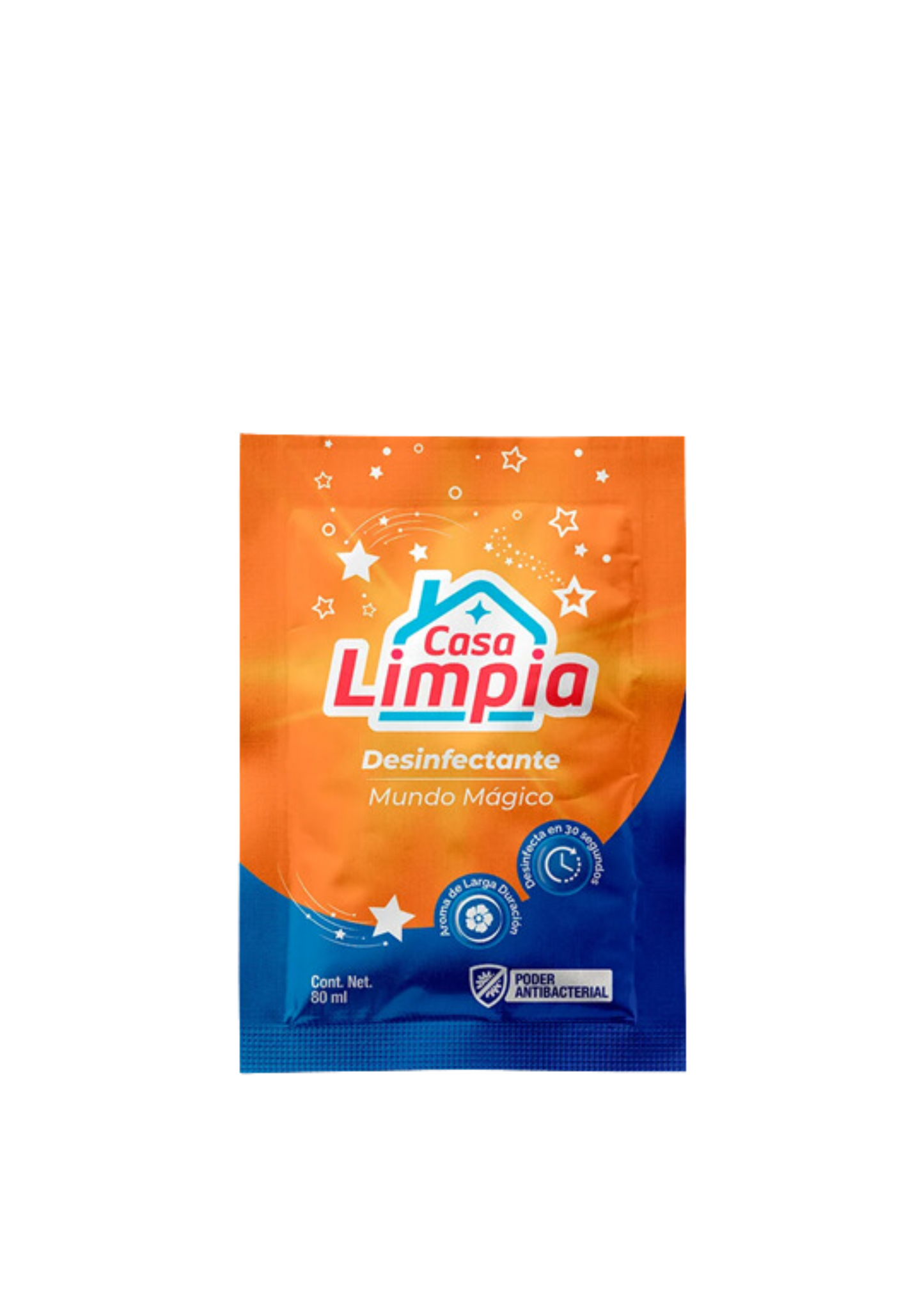 CASA LIMPIA DESINFECTANTE MUNDO MÁGICO SACHET 80ML 12 UNIDADES