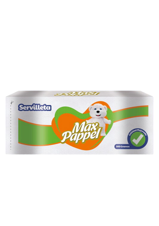 MAX PAPPEL SERVILLETA FAMILIAR 4 PAQUETES DE 500G