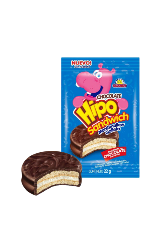 GUANDY HIPO SANDWICH CHOC 22G PAQUETE DE 24 UNIDADES