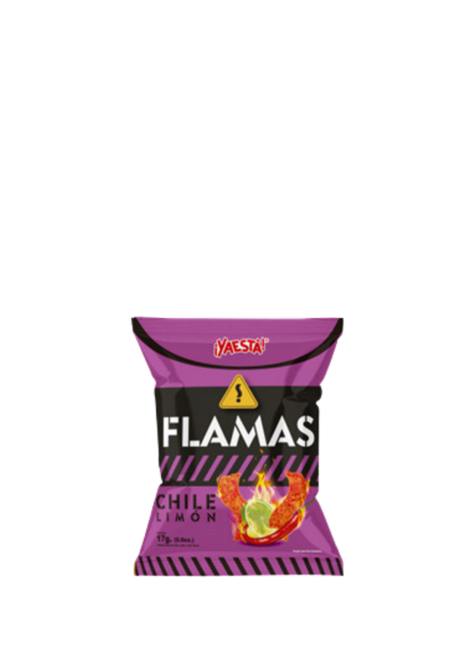 ¡YAESTA! FLAMAS CHILE LIMON 19G 12 UNIDADES